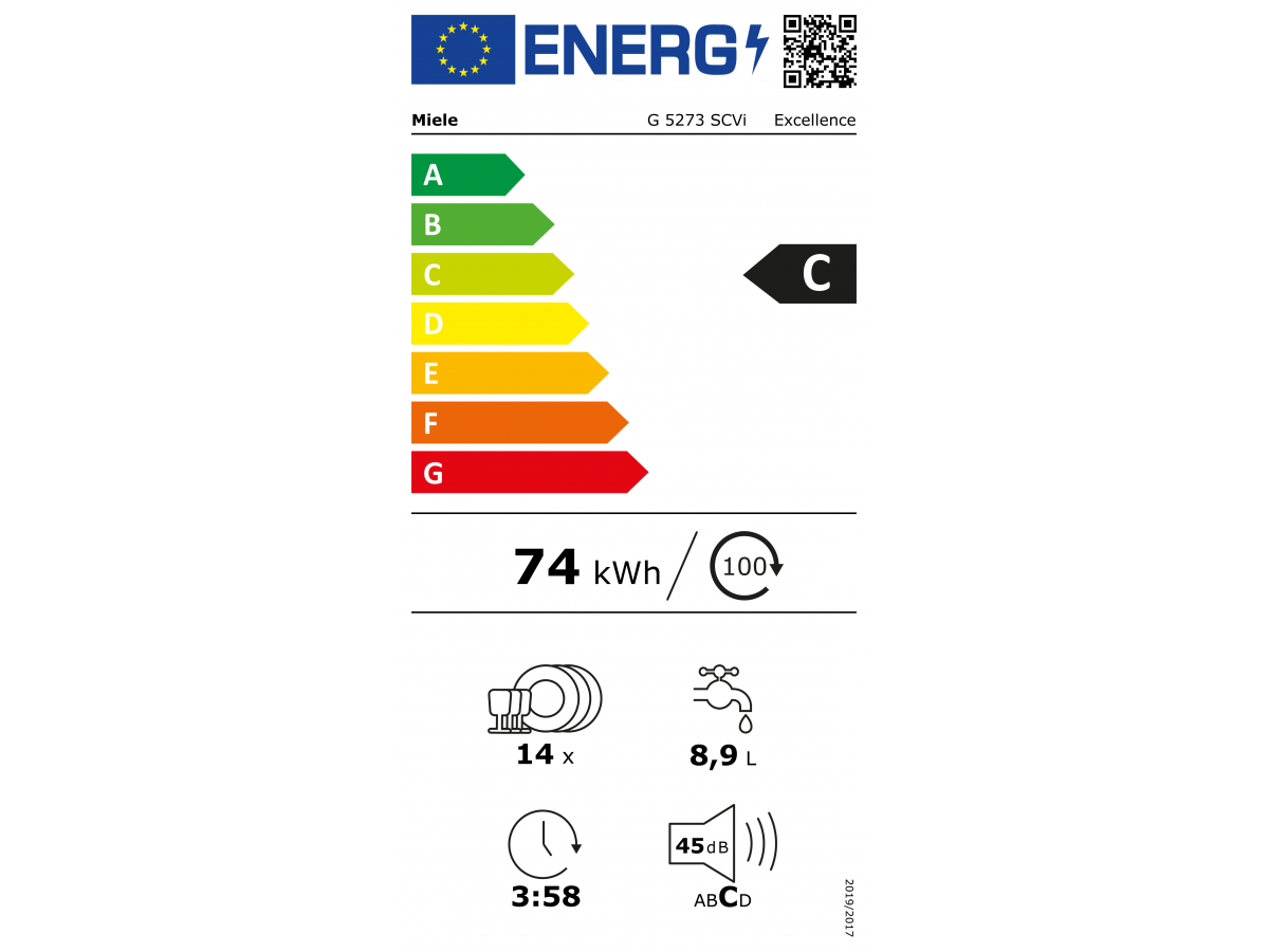 Полновстраиваемая посудомоечная машина Miele G 5273 SCVi Active Plus E